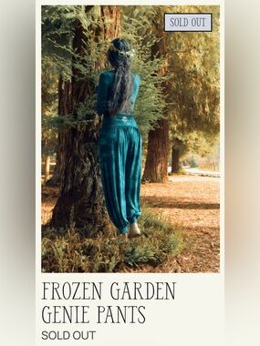 Purusha People NIB Frozen Garden Genie Pants